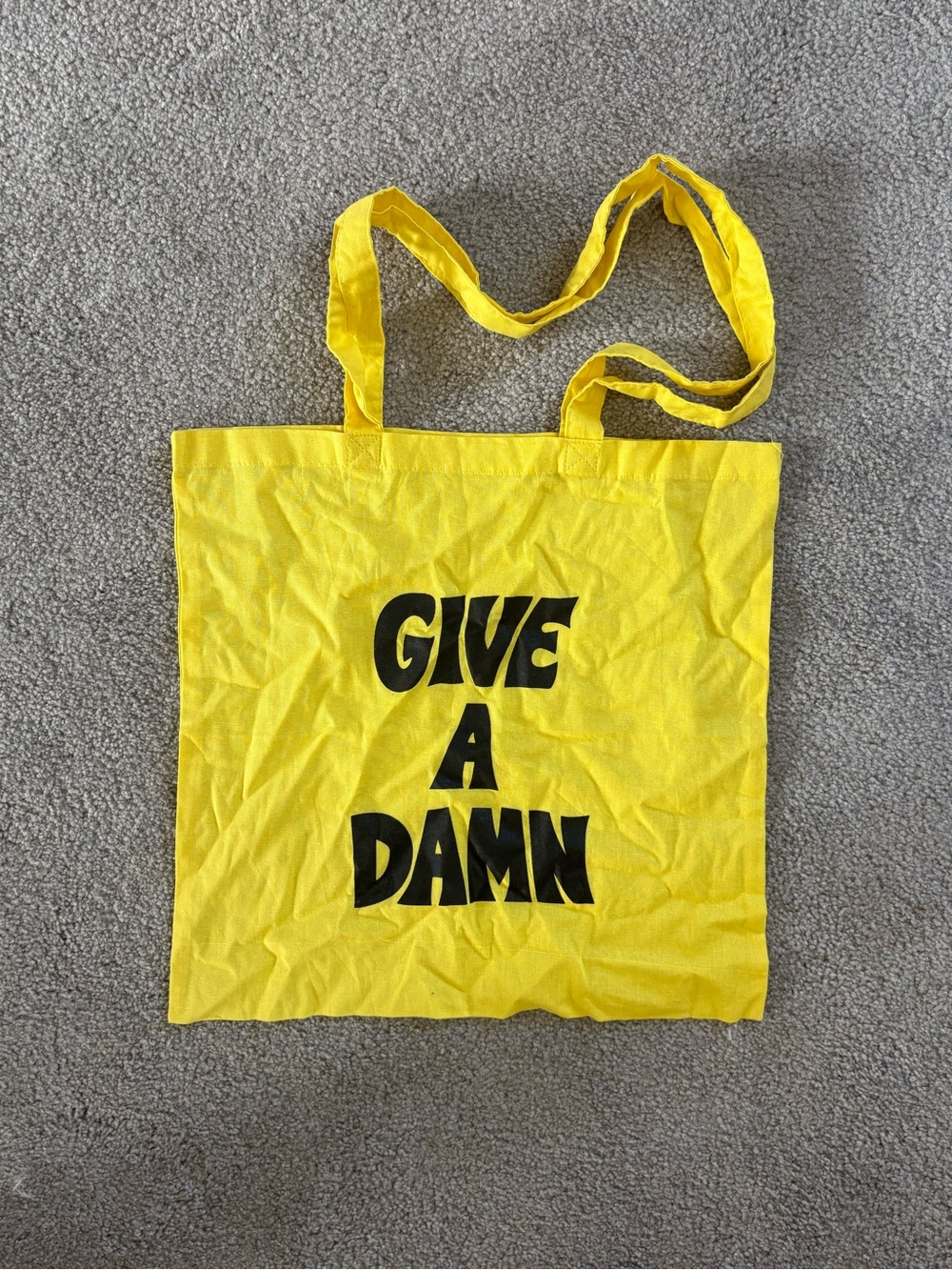 “GIVE A DAMN” cotton tote